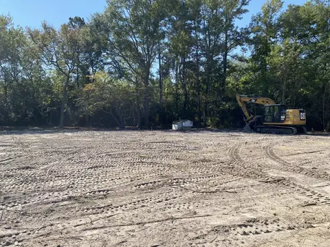 Full lot cleared and tracked flat, ready for layout — Coastal Clearing & Debris, Brunswick County NC