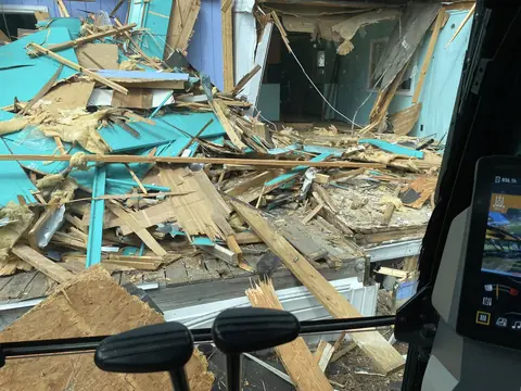 Sorting material from the cab — Coastal Clearing & Debris, Brunswick County NC